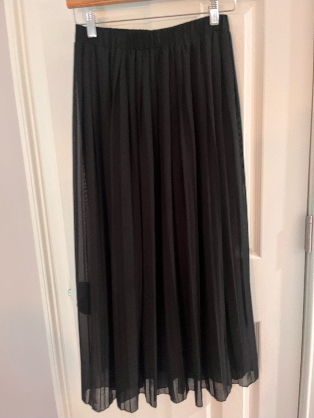 Joie Black Pleated Midi Skirt